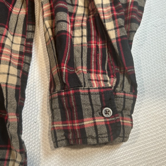 Faded Glory Flannel Shirt • Men's 2XL Brown & Red Plaid • Fall Oversized - Picture 7 of 8